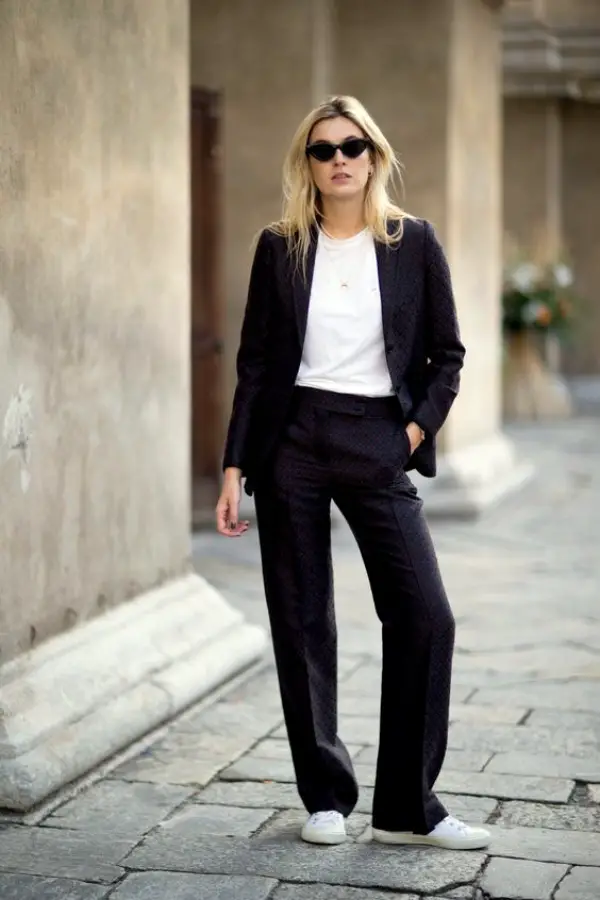 40 Ways to Wear Sneakers with Work Outfits