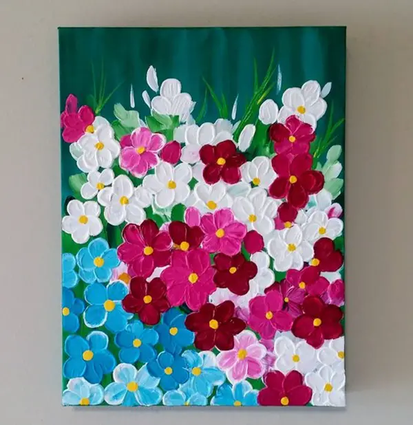 acrylic painting ideas flowers