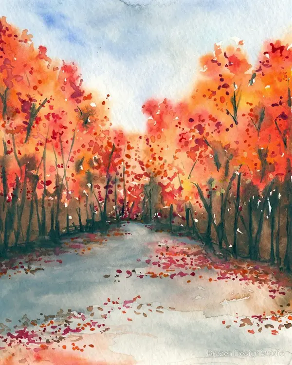 Scenery Easy Watercolor Painting Ideas, Landscape Paintings For Beginners